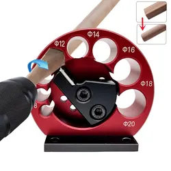 8-Holes Dowel Maker Jig Kit 8mm-20mm with Carbide Blades Woodworking Electric Drill Milling Dowel Round Rod Auxiliary Tool