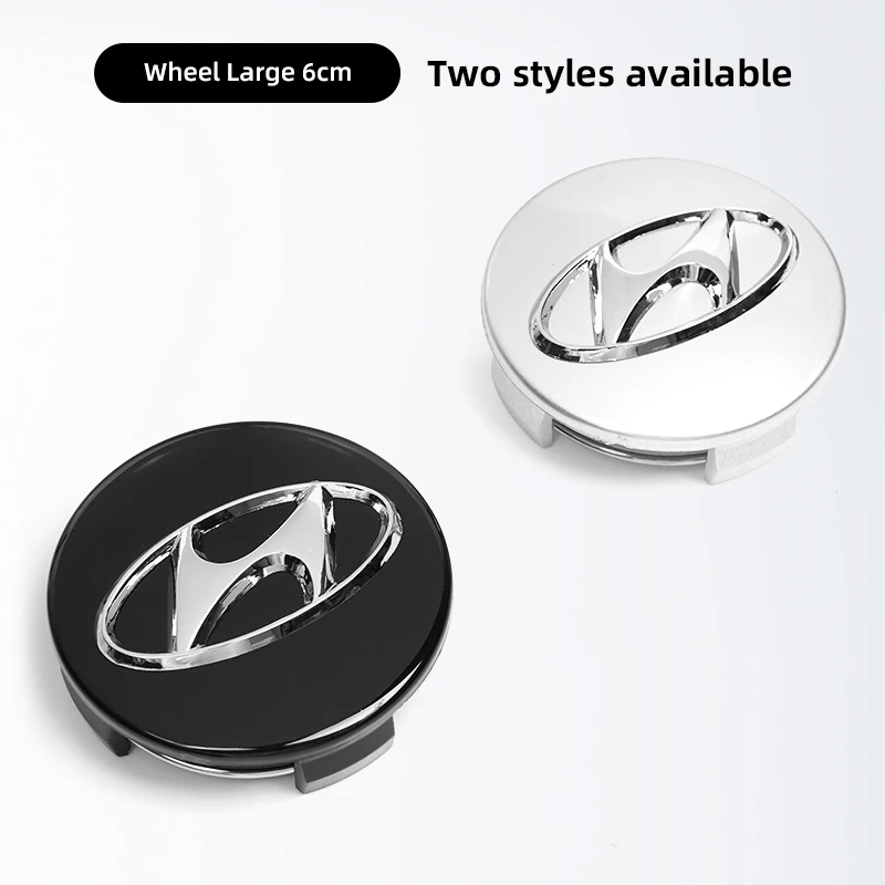 4Pcs 60mm Car Wheel Center Hub Caps For Hyundai I30 I20 I10 Venue Veloster Tucson Accent Sonata Auto Tire Rim Covers Accessories