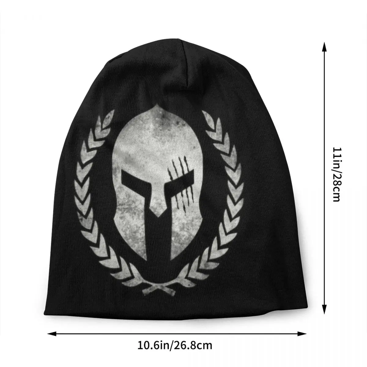 Spartan Helmet With Greek Keys Skullies Beanies Caps Winter Warm Knitted Hat Men Women Fashion Adult Bonnet Hats Outdoor Ski Cap