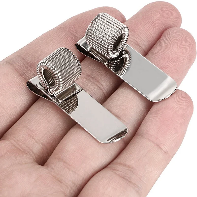 10Pcs Metal Pen Loop Holder Clips Pen Pencil Holder Pen Clip Holder With Adjustable Spring Loop Fit Any Size