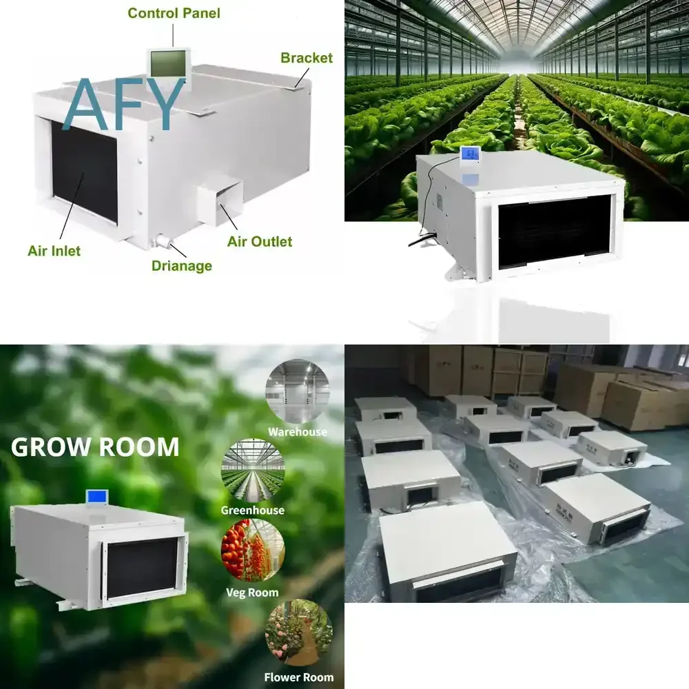 480L/Day Industrial Ceiling Mounted Dehumidifier for Greenhouse Grow Room Hydroponics Indoor Farming Vertical Farming HVAC