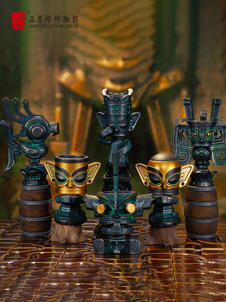 Sanxingdui Museum Archaeological Blind Box Action Anime Figure Toys Mystery Box Cute Model Gril Birthday Gifts Caixas Supresas