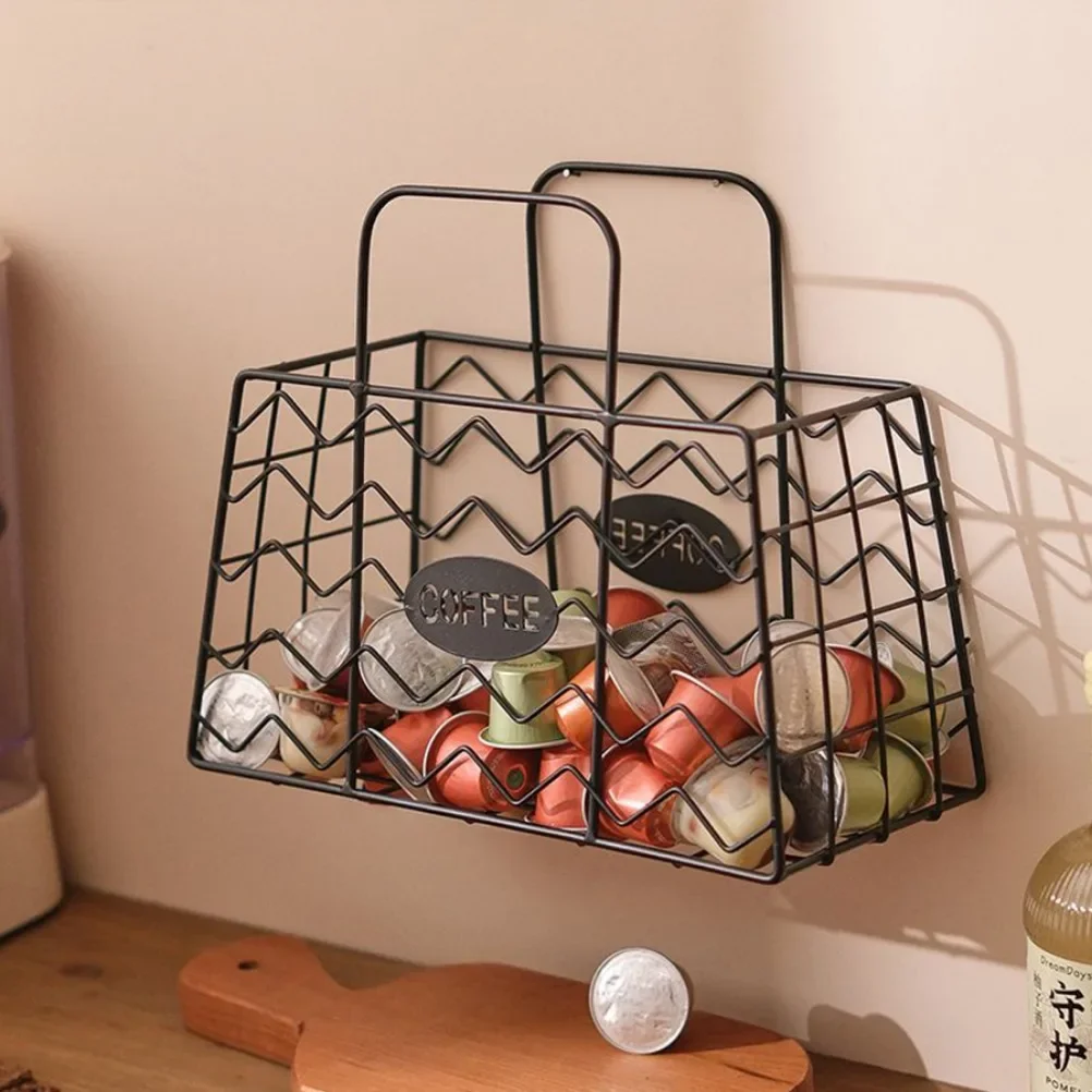 Handheld Coffee Capsule Storage Basket Candy Snack Storage Frame capsule organizer Fruit Basket Living Room Desktop Decoration