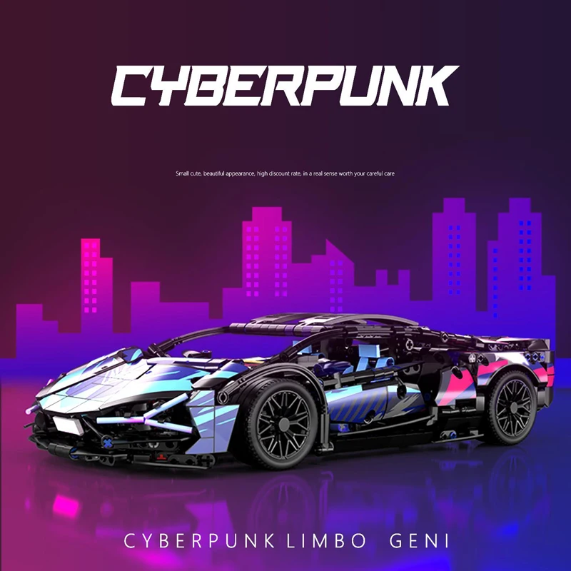 1314 stks MOC Stad Technische Racing Sport Auto Model Bouwstenen Voertuig Hypercar Racewagen Model Speelgoed Kid Volwassen Jongens Gift