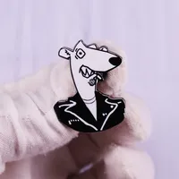 Screeching Weasel Logo Enamel Pin Brooch Punk Rock Band Badge