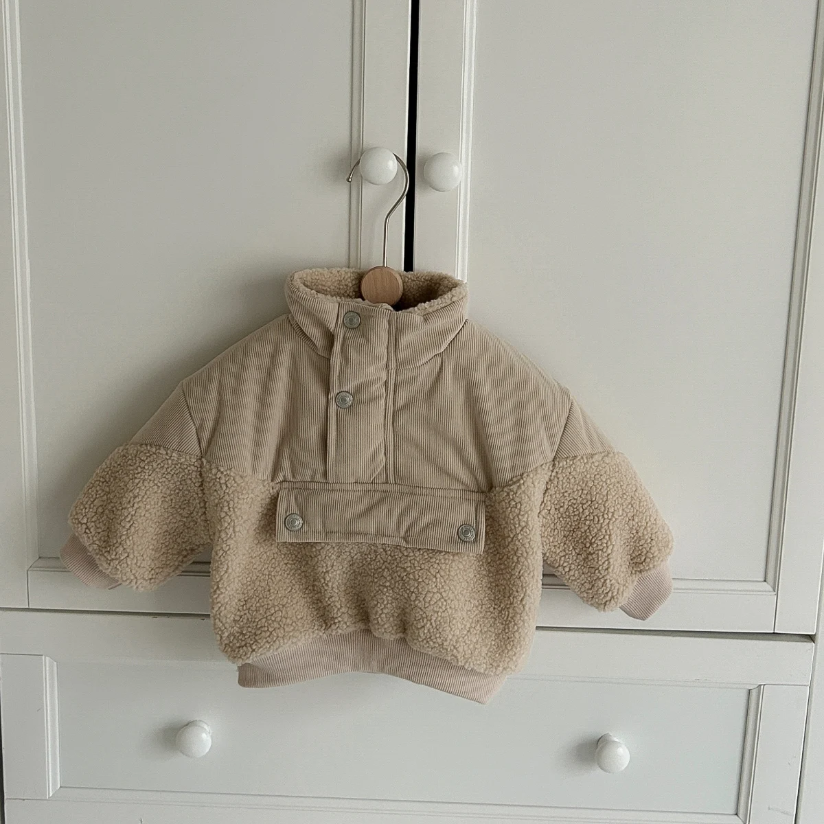 2024 Winter Baby Cotton-Padded Clothes Solid Warm Infant Suit Fleece Boys Girls Clothes Long Sleeve Zip Up Kids Sports Sweater