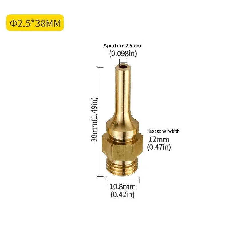 Brass Hot Melt Glue Gun Nozzles High Durability Rust Proof Universal Replacement for DIY Crafts Home Repairs