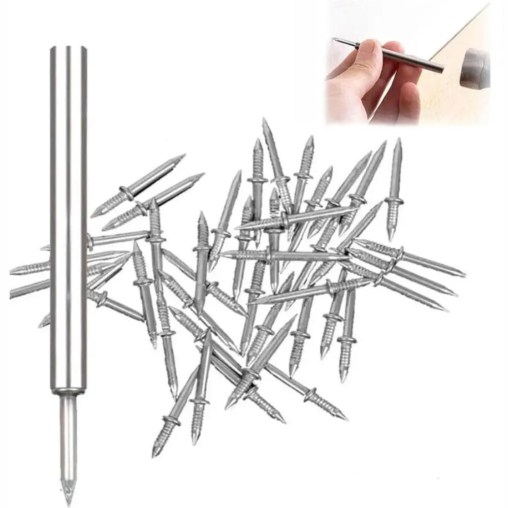 Double-Head Skirting Thread Seamless Nail Without Marks Line Baseboard High Strength Double-Head Seamless Installation Nail