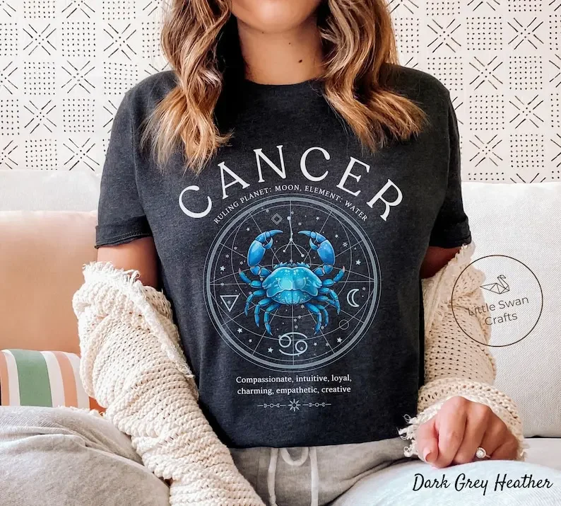 Cancer Zodiac Shirt, Astrology Birthday Gift T-shirt, Unisex