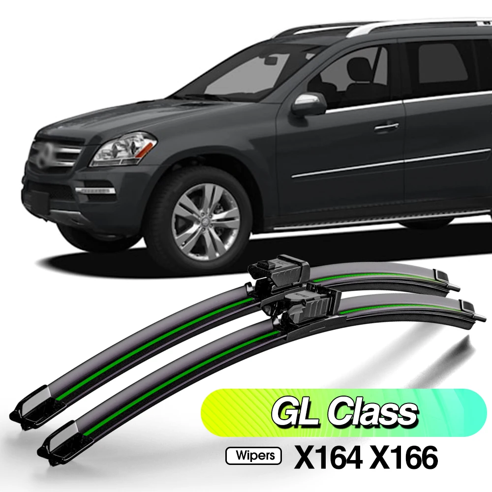 For Mercedes Benz GL Class X164 X166 2005-2017 2pcs Front Windshield Wiper Blades Windscreen Window Accessories 2006 2011 2015