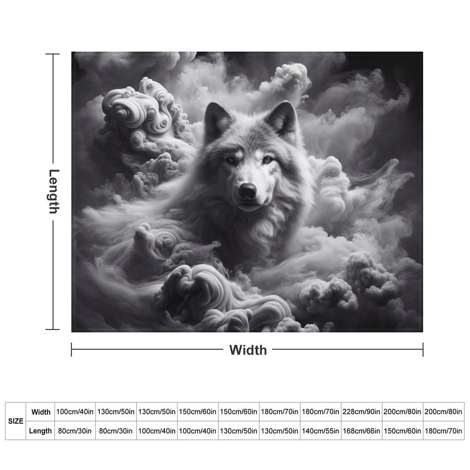 Wolf Throw Blanket Large For Decorative Sofa Blankets