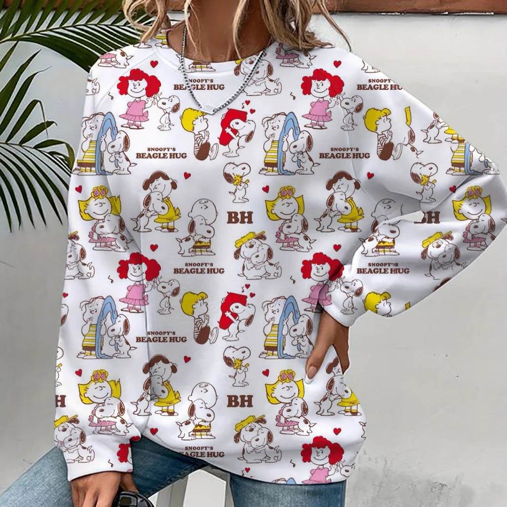 American Cartoon Comics Snoopy Hoodie Women Man Pullover Tops Spring Autumn Men 2024 New Casual Couple Sweatshirt Clothing