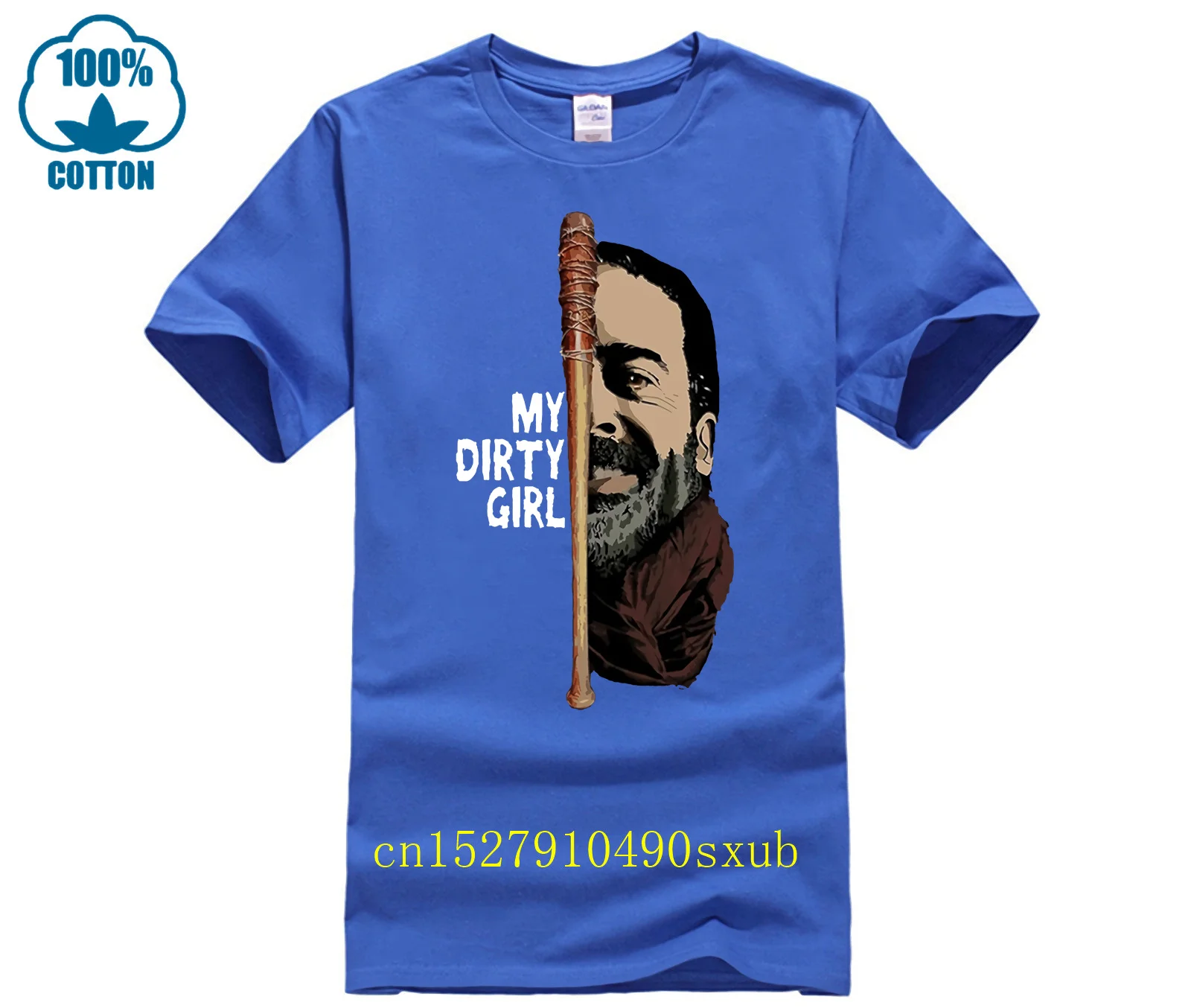 تي شيرت The Walking Dead Negan Lucille تي شيرت رجالي تلفزيوني برقبة دائرية وأكمام قصيرة تي شيرت ملابس شخصية علوية باللون الأسود #3