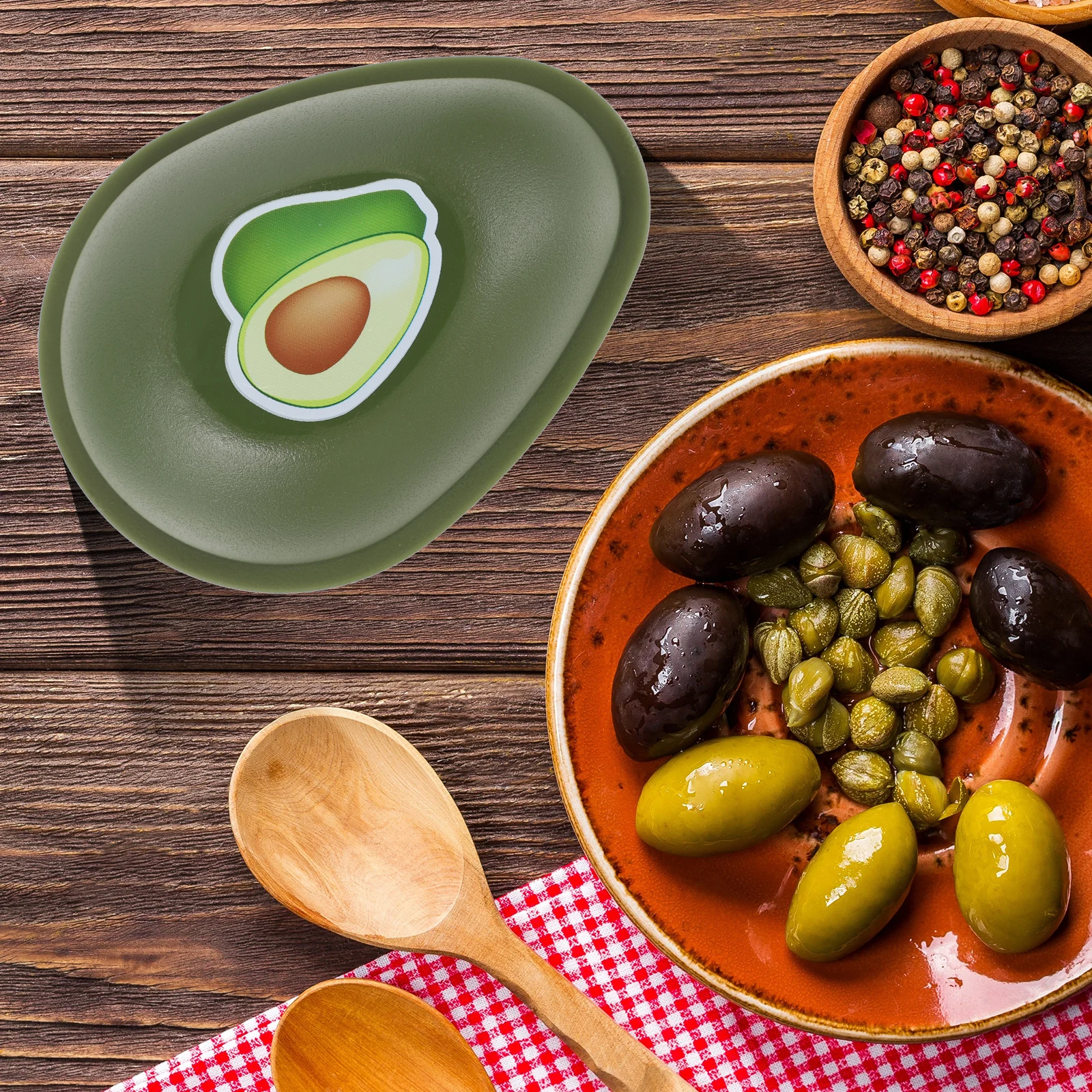 

4pcs Avocado Shaped Fruit Storage Container Fresh Keep Box Vegetable Saver Reusable Plastic Bowl Refrigerator Fridge Food