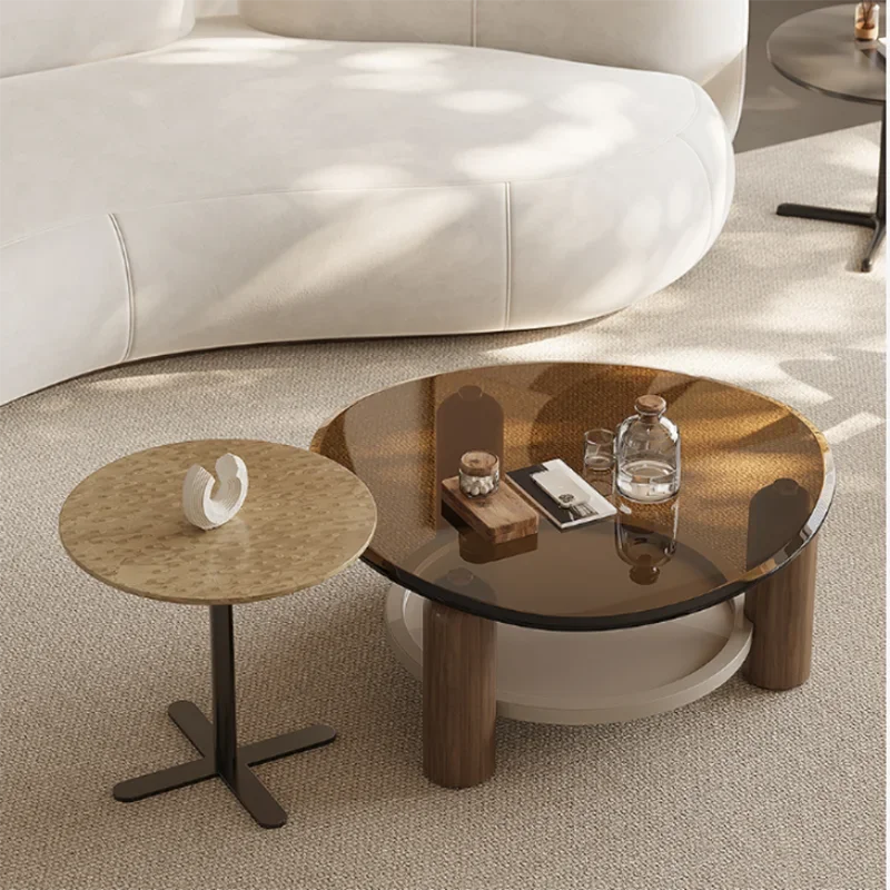 Service Table Height Adjustable Desk Round Night Hospitality Tables Dining Aesthetic Room Furniture Hall Coffee Center Wooden