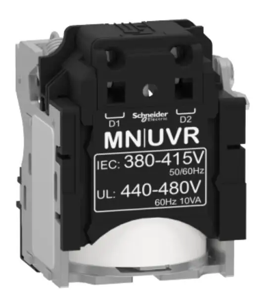 

LV429408 MN undervoltage release, ComPact NSX, rated voltage 380/415 VAC 50/60 Hz, 440/480 VAC 60 Hz