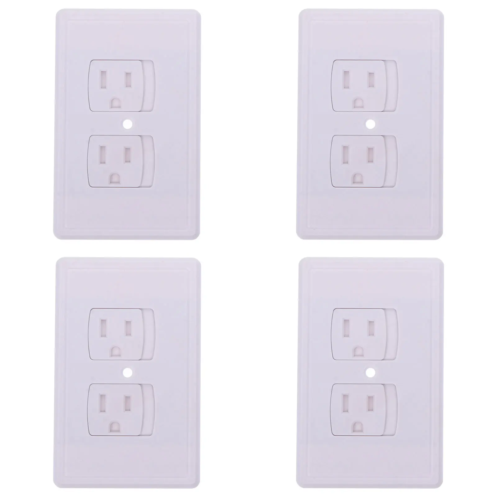 

4pcs Socket Protective Cover Outlet Covers White Plastic Baby Room Safety Electric Shock Prevention Wall Plug Protector Baby