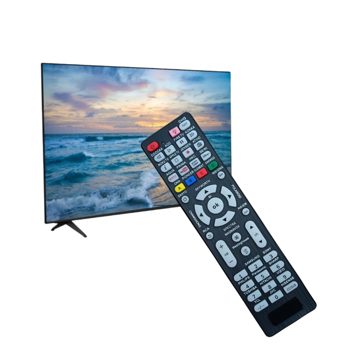 Con Control remoto de retroiluminación para Hitachi Smart LED TV 50FIT25HAK6150 43HAK5750 24HAE2252 24HAE2350 50HAK6151 55HAK6151