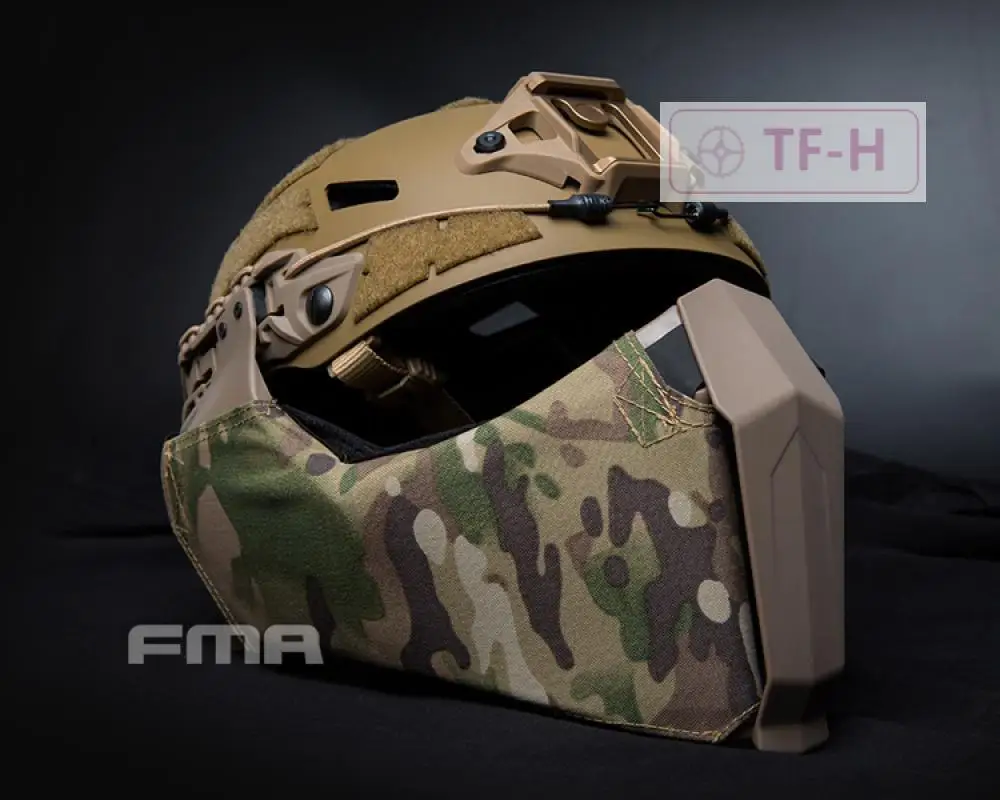 FMA Gunsight Mandible Tactical Half Face Mask for Highcut Helmet Side Guide Rail TB1304