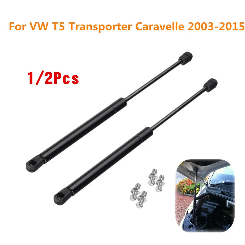 1/2Pcs Front Bonnet Hood Support Gas Strut 7E0823359 For Volkswagen VW T5 Transporter Caravelle 2003 2004 2005 2006 2007 - 2015