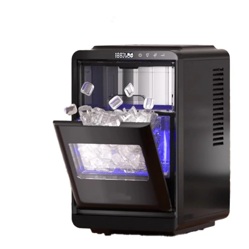Commercial Automatic Crescent Ice Maker 185W High Capacity Energy Efficient for Bubble Tea Shop & High-End Bar
