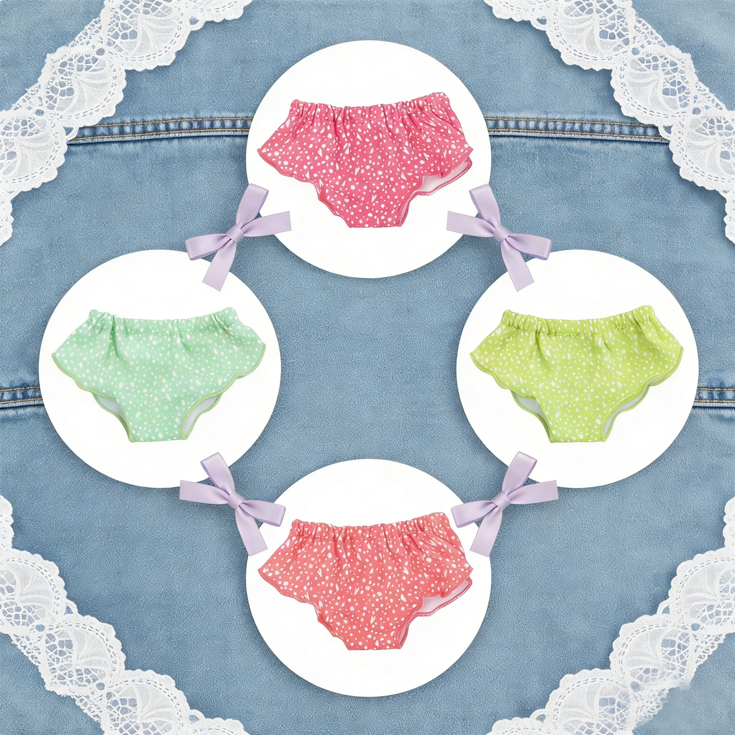 

Doll Accessories Colorful Underwear. Speckles Shorts For 18-inch American & OG Girl Dolls For 43cm Baby Newborn Dolls Toy