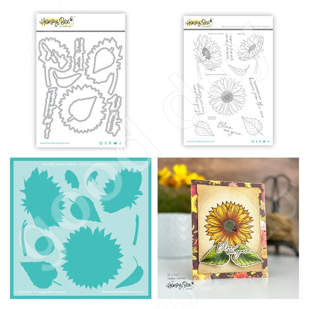 

Elegant Blooming Sunflower Metal Cutting Dies Stamps and Stencils Scrapbooking DIY Handmade Greeting Cards Album Decoration