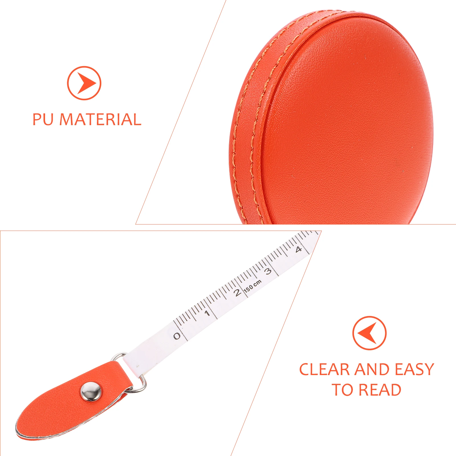 

Round Measuring Tape Clear Body Soft Clothes Pvc Wear-resistant Mini Size Double Sided Scale Portable Household Accessories