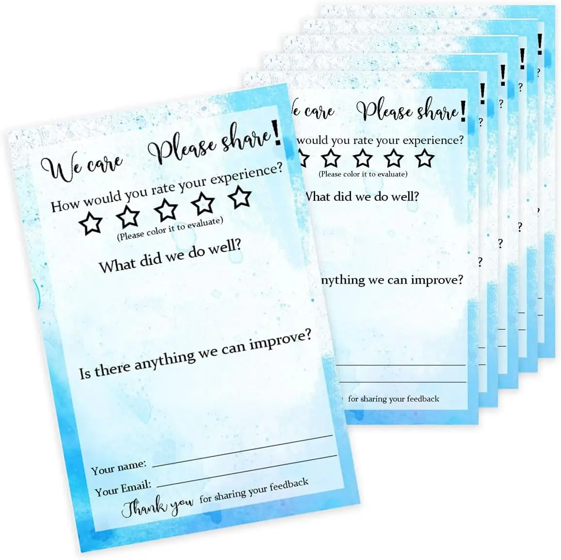 25 Suggestion Box Cards Comment Cards 4x6 Inch Blank Suggestion Forms for Customer Feedback Comment Improvement Small Businesses