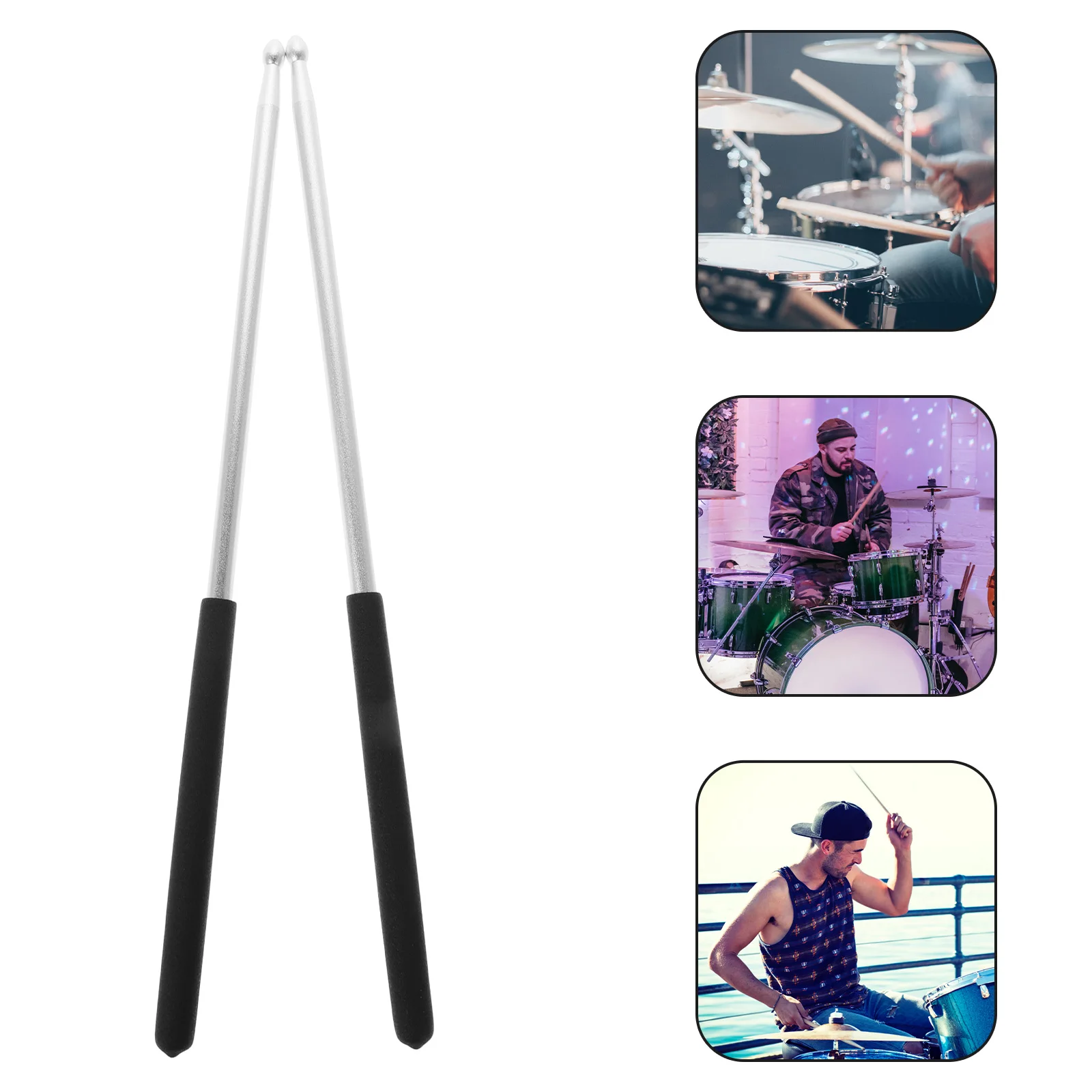 

Weightened Drum Stick Beating Sticks Classical Rhythm Instrument Accessories Metal Drumstick