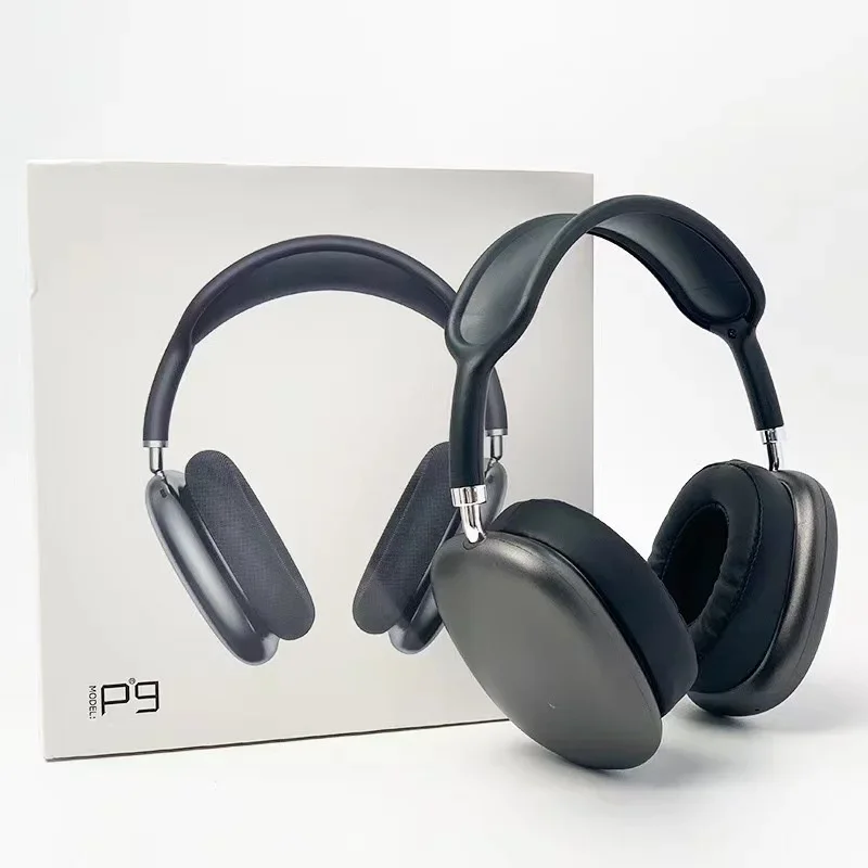 P9 Wearing couple headphones on the head