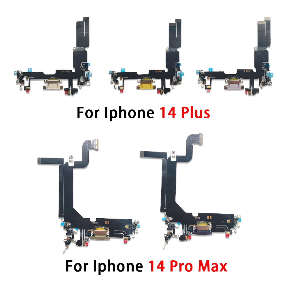 New For iPhone 14 Pro Max Plus USB Charging Port Dock Charger Connector Board With Microphone Flex Cable