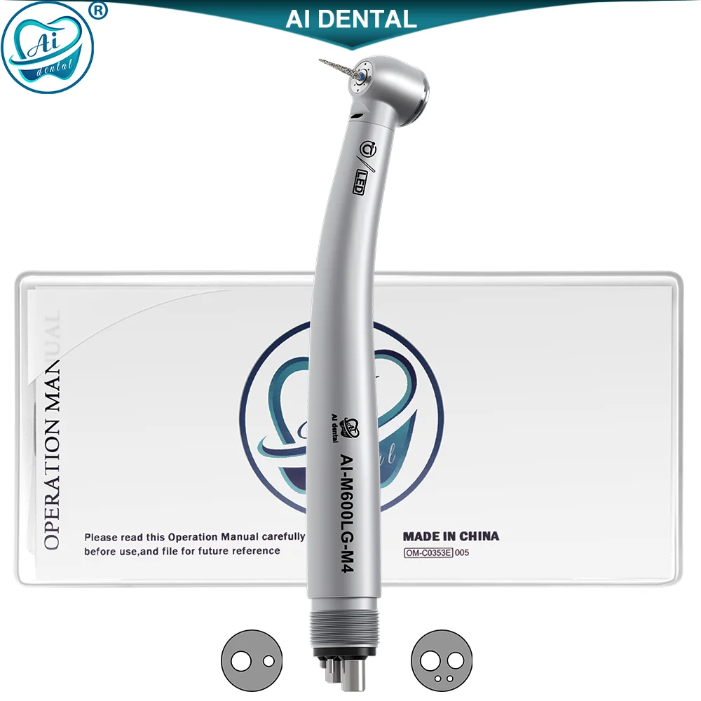 LED standard head M600LG dental air turbine high speed handpiece or 1 pcs handle ceramic cartridge for 2/4 holes dentist units