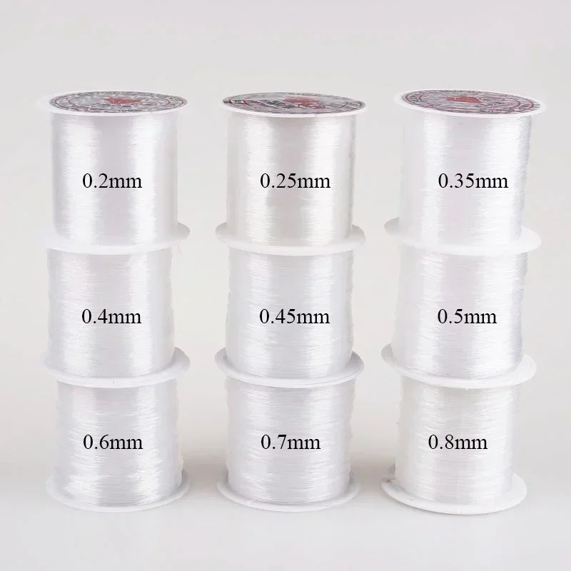 0.2/0.25/0.3/0.35/0.4/0.45/0.5/0.6mm 1 Roll Fish Line Wire Clear Non-stretch Strong Nylon String Beading Cord Thread Jewelry DIY