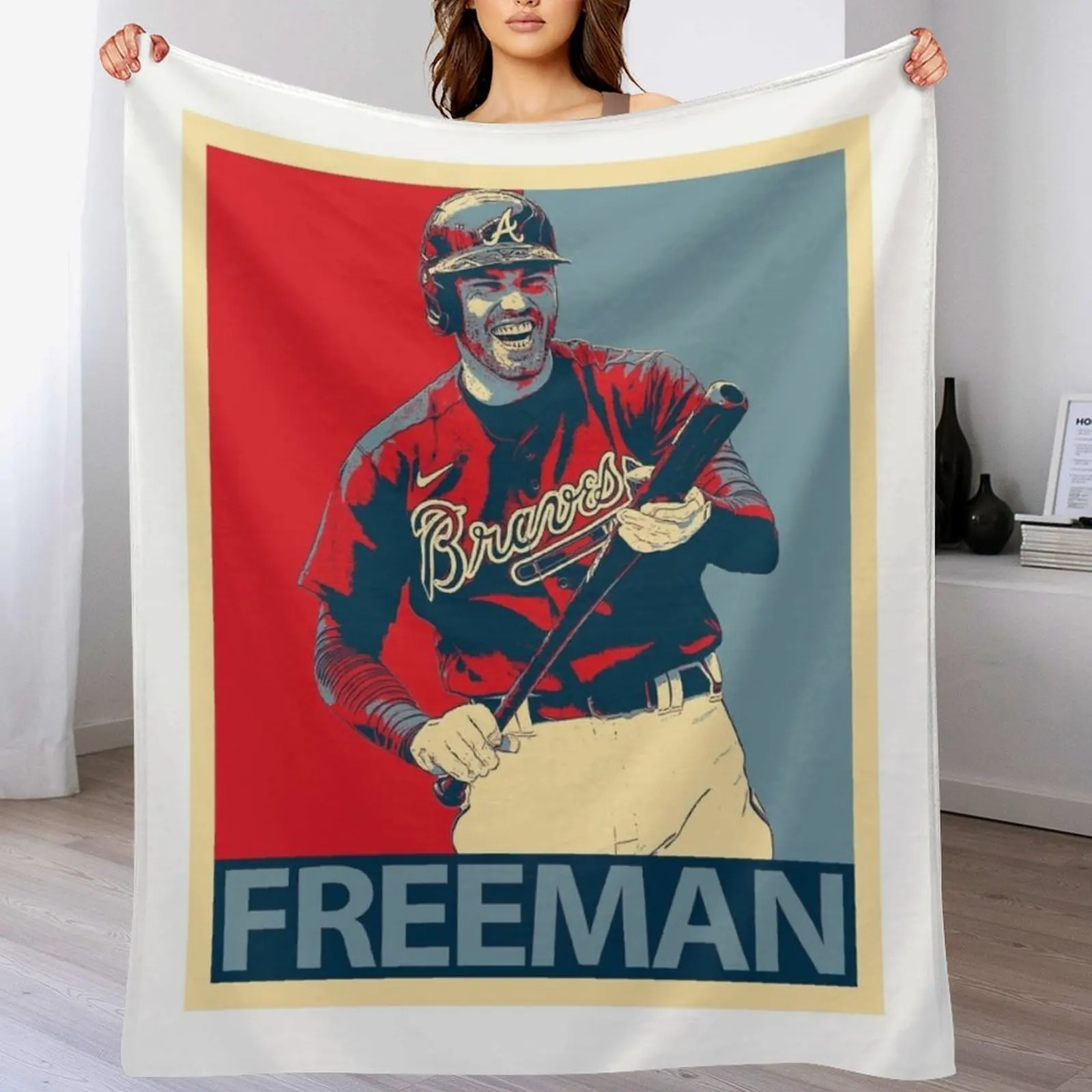

freddie freeman design Throw Blanket for winter Thin Bed linens christmas gifts Blankets