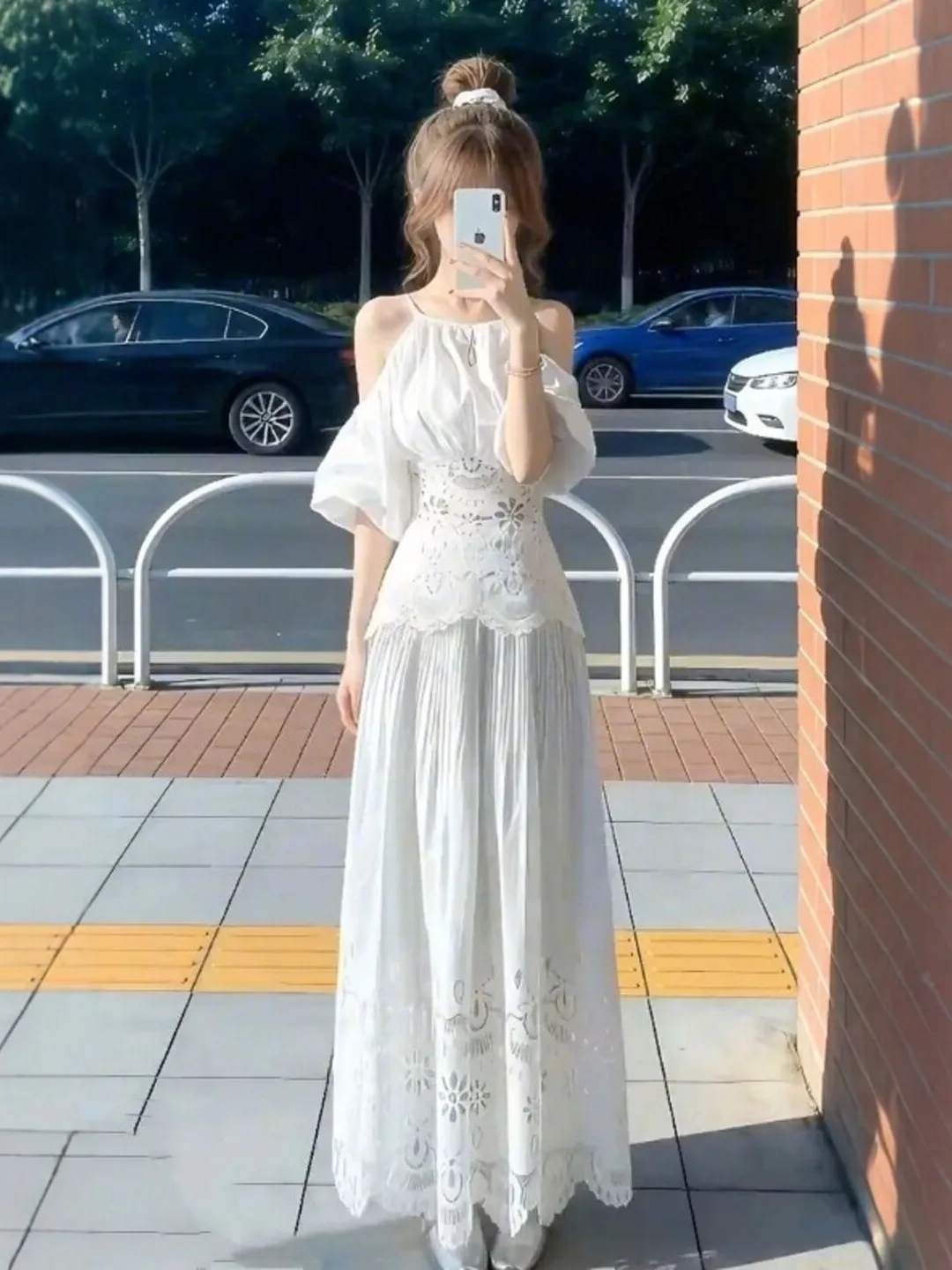 

Gentle Wind Unique Half Skirt Two-Piece Set Anti-Aging Whole OOTD Summer 2026 Casual Comfortable Short Sleeve round Neck T-Shirt