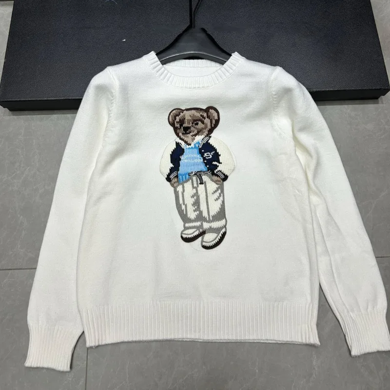 

Высокое качество, новый осенний женский вязаный свитер, корейский модный мультяшный медведь с круглым вырезом, женский ленивый повседневный пуловер, топы, джемпер