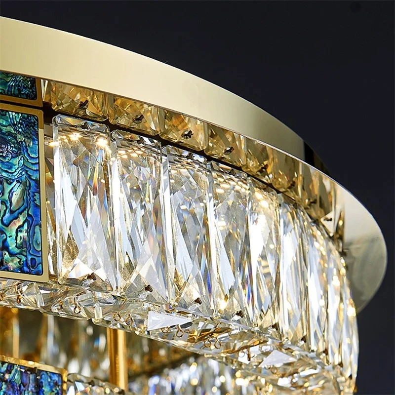 Хрустальная лампа для гостиной, ультратонкий потолочный светильник, новый стиль, лампа для спальни, высококачественная домашняя лампа для комнаты, круглая учебная лампа
