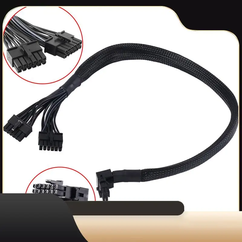 

12VHPWR Modular 2X12-Pin To 16 Pin 12-Pin Male PCI-E 5.0 12VHPWR RTX 4090 For Be Quiet PSU 600W ATX 3.0 12+4PIN-T44C