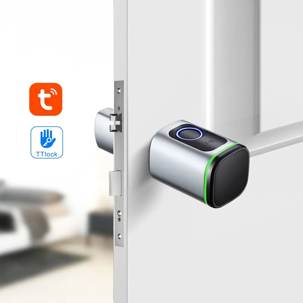 New Arrival Smart Door Lock Fingerprint Digital Ttlock Aluminium Door Fingerprint Smart Lock Smart Cylinder Door Lock