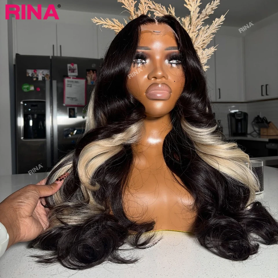 

30 дюймов черный с блондинкой объемной волной 100% человеческие волосы 5x5 застежка 13x4 кружевные фронтальные парики 13X6 12A бразильское прозрачное кружево