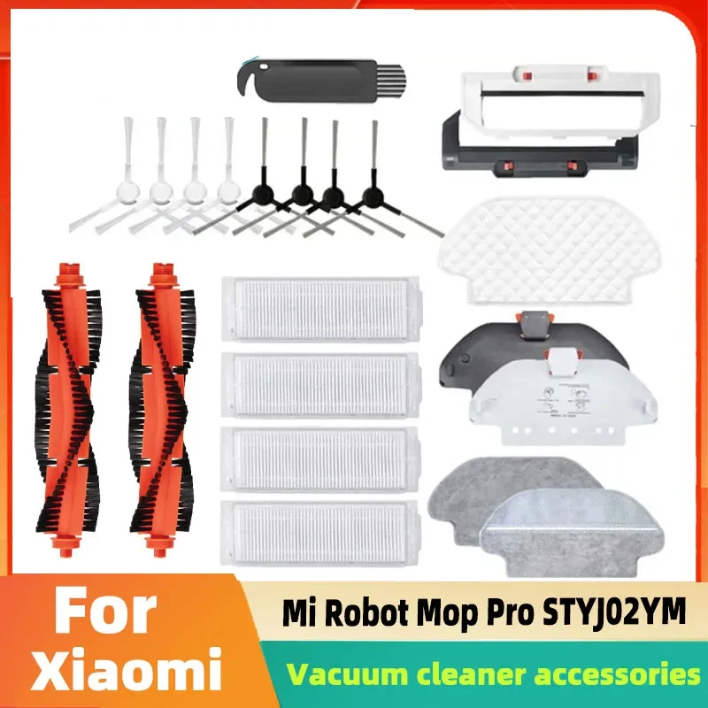 Основная боковая щетка с фильтром, ткань для швабры для Xiaomi Mi Robot Mop Pro STYJ02YM 3C B106CN Viomi V2 PRO V3 SE Mop 2S Conga 3890 XMSTJQR2S