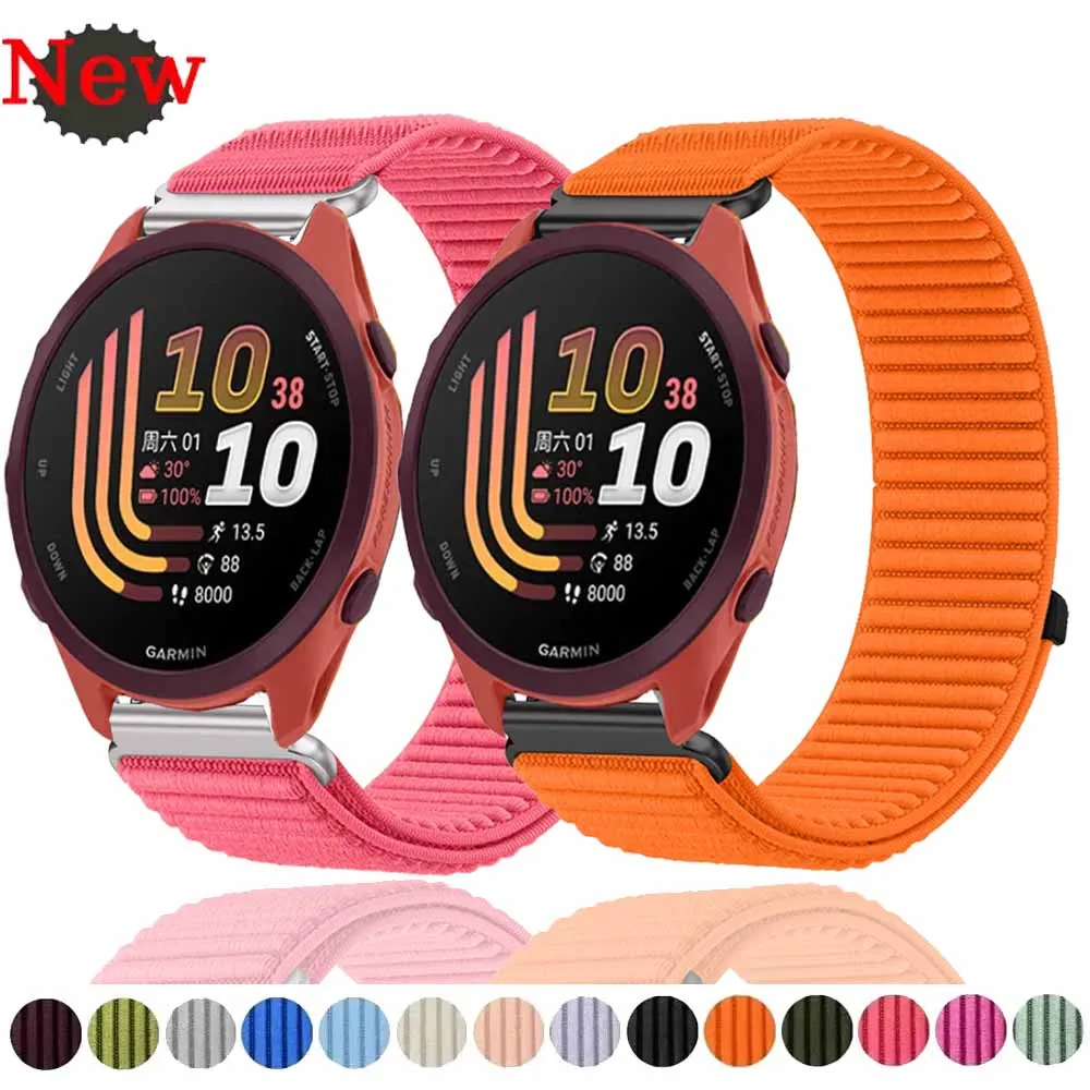18/20/22mm Nylon-Schlaufenarmband für Garmin Forerunner 170 70 570 970 165 55 Atmungsaktives Armband für Garmin Active 6 5/Venu 4 Correa