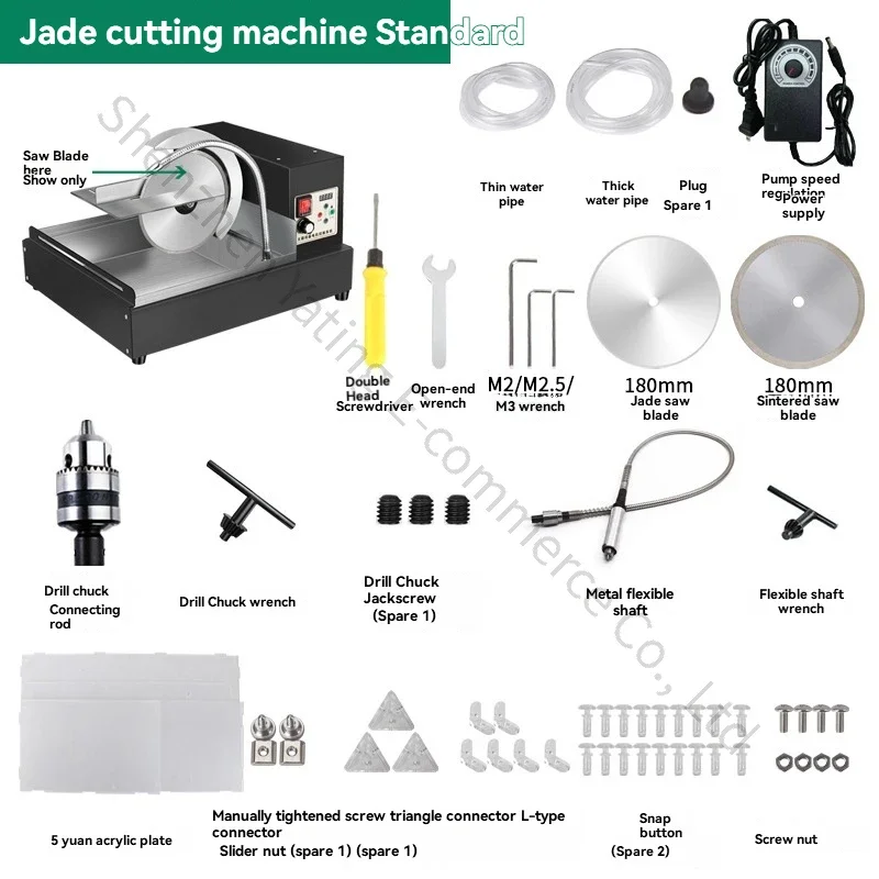 New 220V Desktop Water Cutter Sanding Machine,Jade Cutting Machine Jade Polishing, Carving and Cutting Integrated Machine