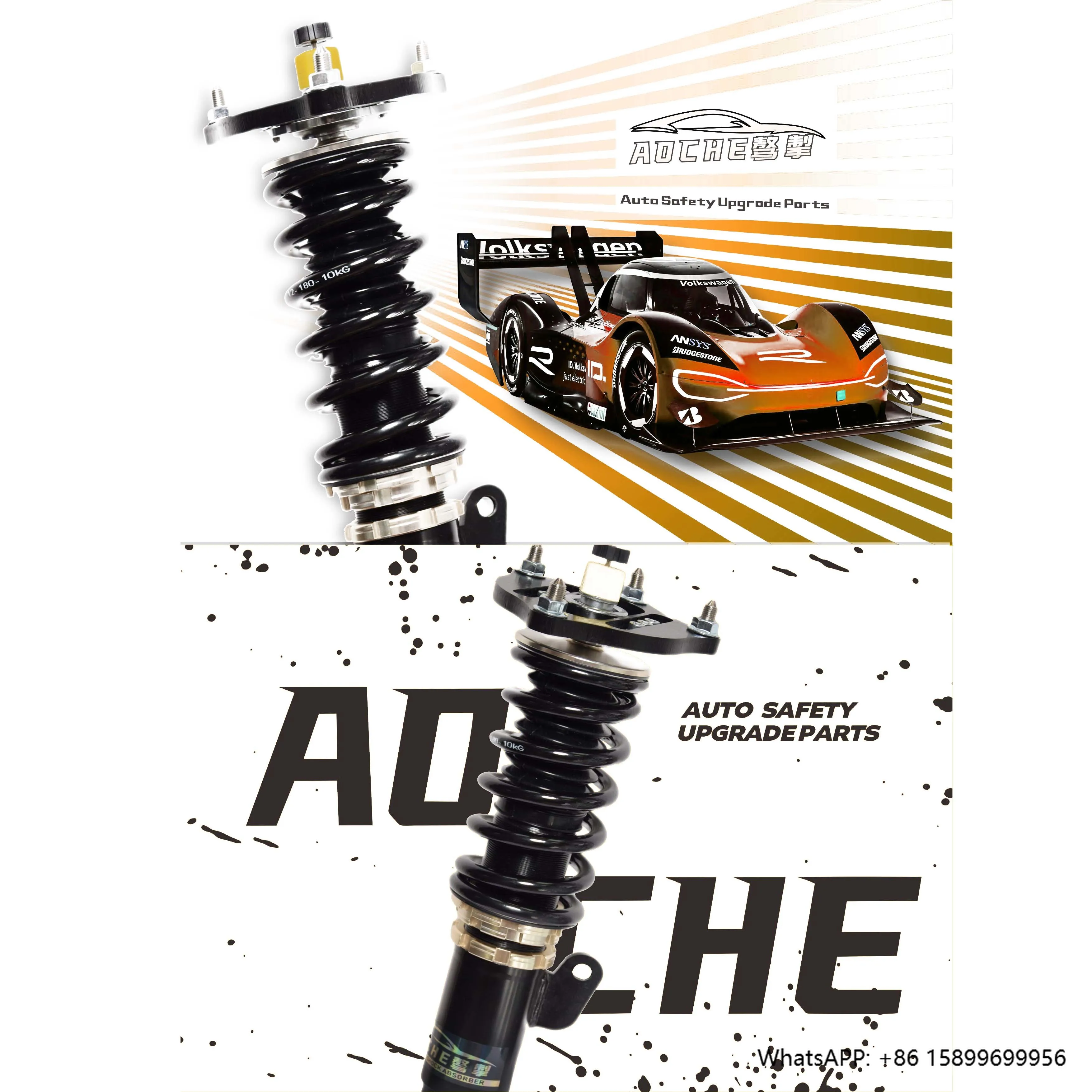 

Precision Control Adjustable Car Shocks 32-Stage Nitrogen Gas 32 Damping Settings Smooth Ride Heavy-Duty Construction Fit Most