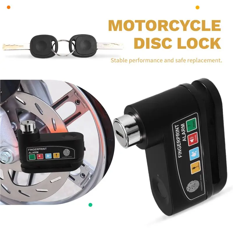 ABKN-For Motorcycle Disc Brake Lock Anti-Theft Security Alarm Disc For Motorcycle Moto Wheel Disk Padlock For Bike