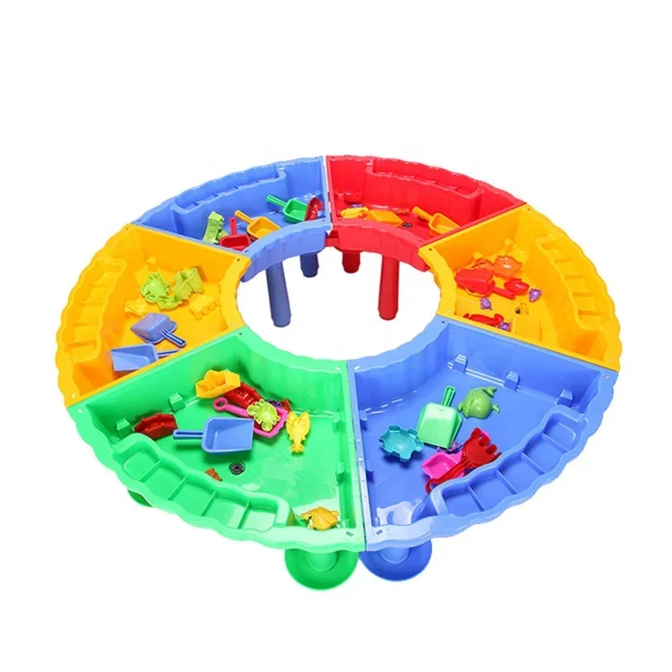 Commercial multifunctional dining table, preschool entertainment equipment, children's plastic, can connect sand and water trays