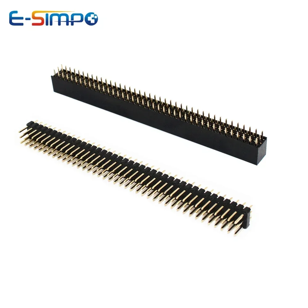 5 sztuk 2.54mm 3*40P potrójny rząd prosty 90D kąt prosty R/A Breakaway Rohs złoty PCB męski żeński złącze pinowe 3x40pin — zdjęcie 4