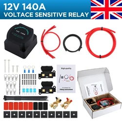 Ready Made Split Charge Relay Kit 12v 140 AMP VSR 110Amp Lead T4 T5 For Camper Vans Motor Homes 4x4s Car Boat