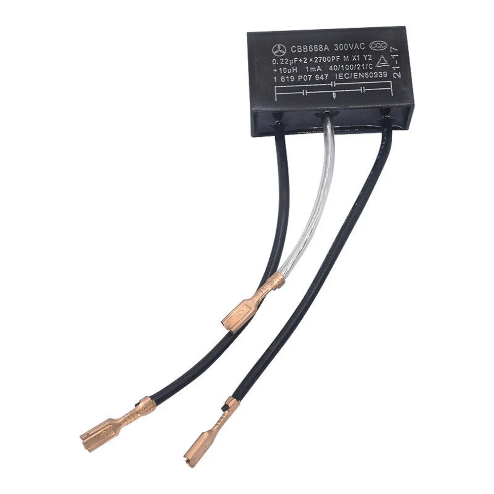 Оригинальный конденсатор с защитой от помех для угловой шлифовальной машины 300 В для BOSCH GWS6-100/6-125 TWS6000/6600/6700, аксессуары для электроинструментов